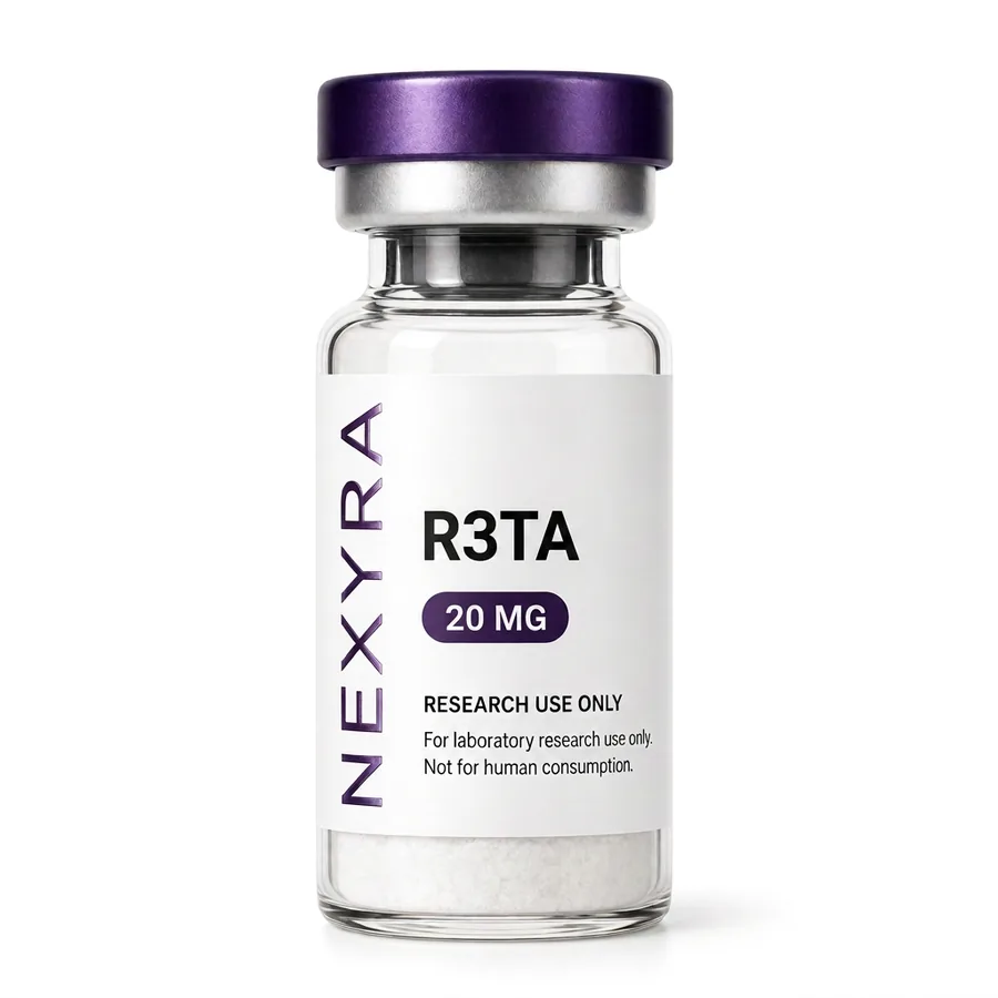 R3TA 20mg lyophilized peptide vial — Nexyra Labs