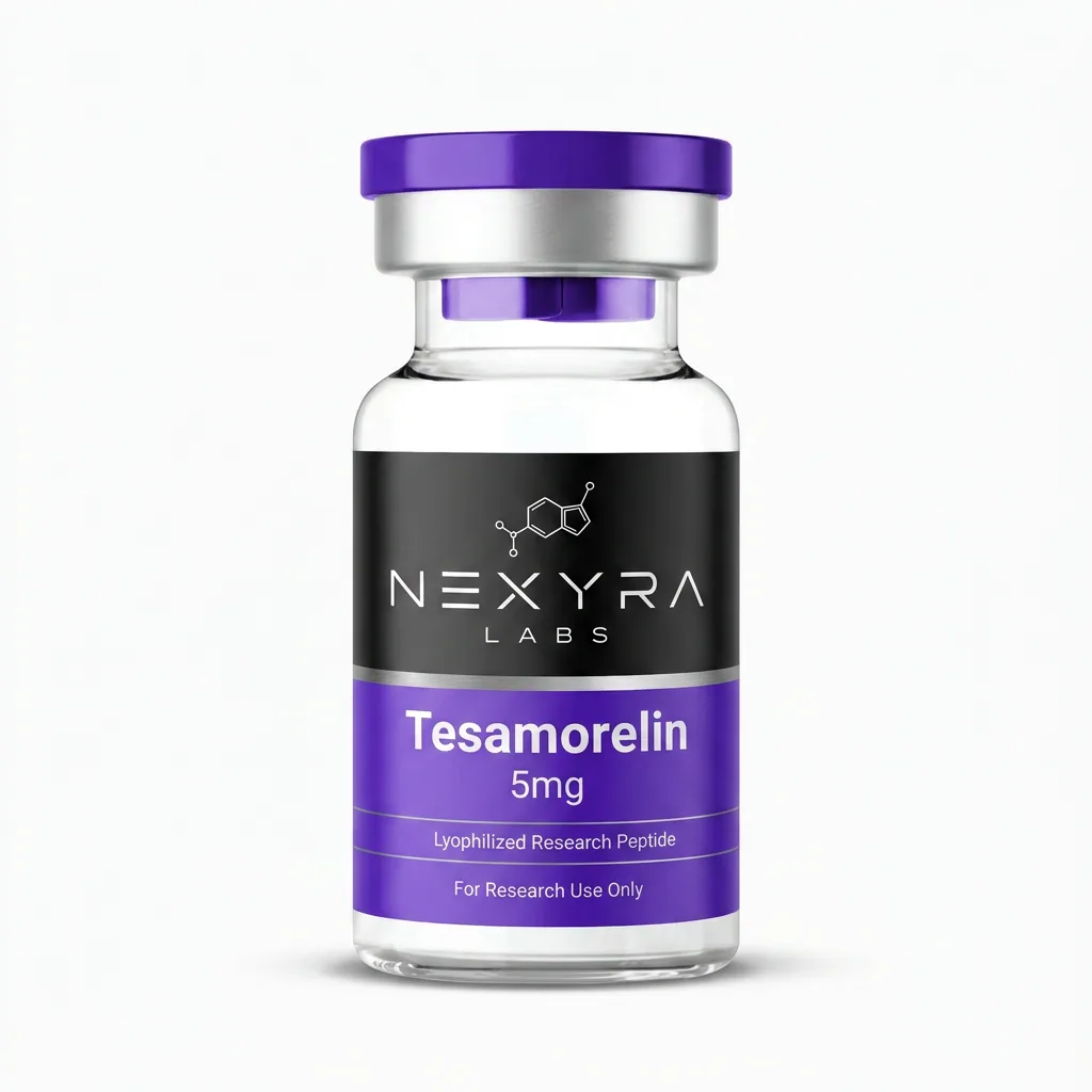 Tesamorelin 5mg research peptide vial